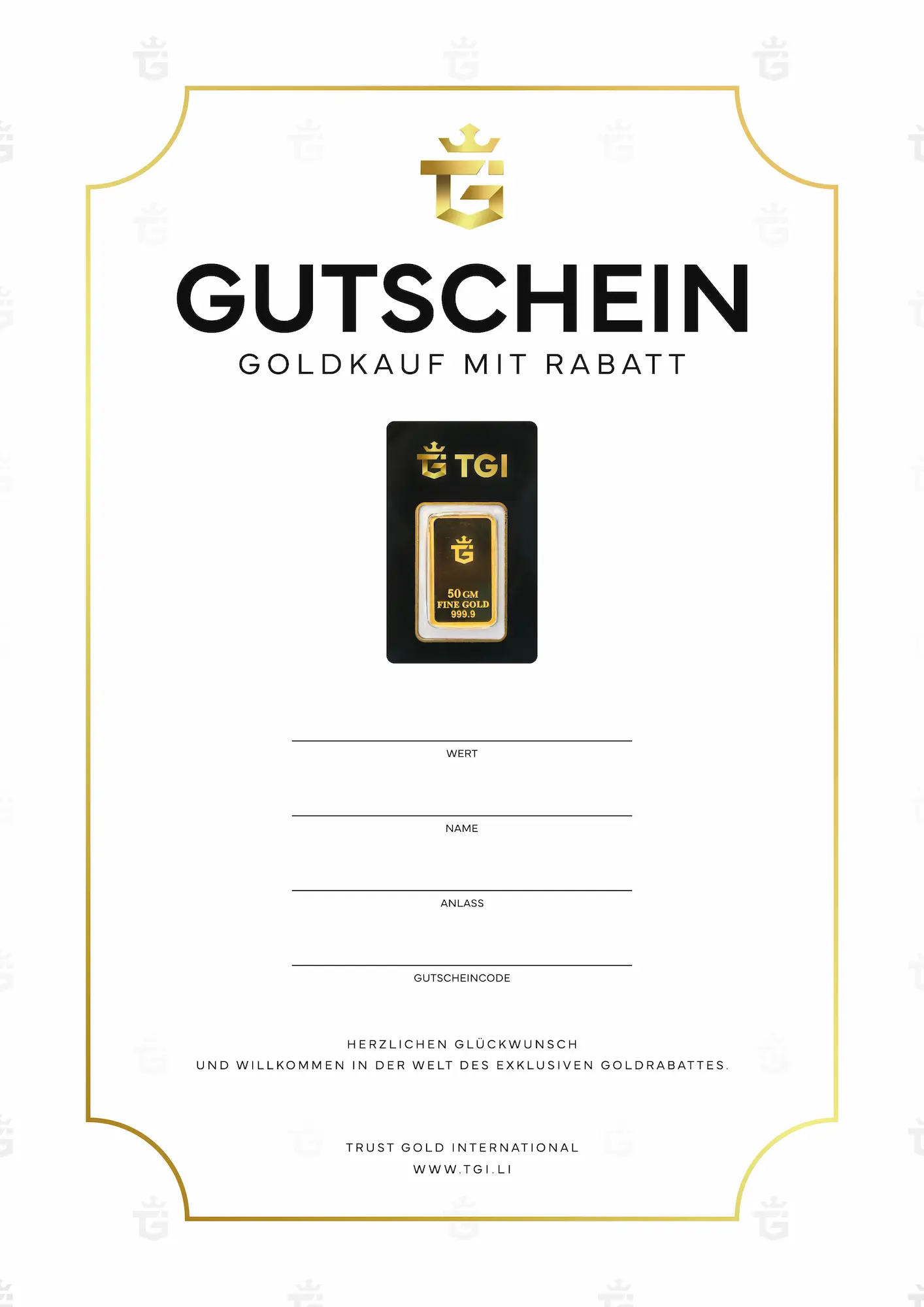 Gutschein – Variante 1
