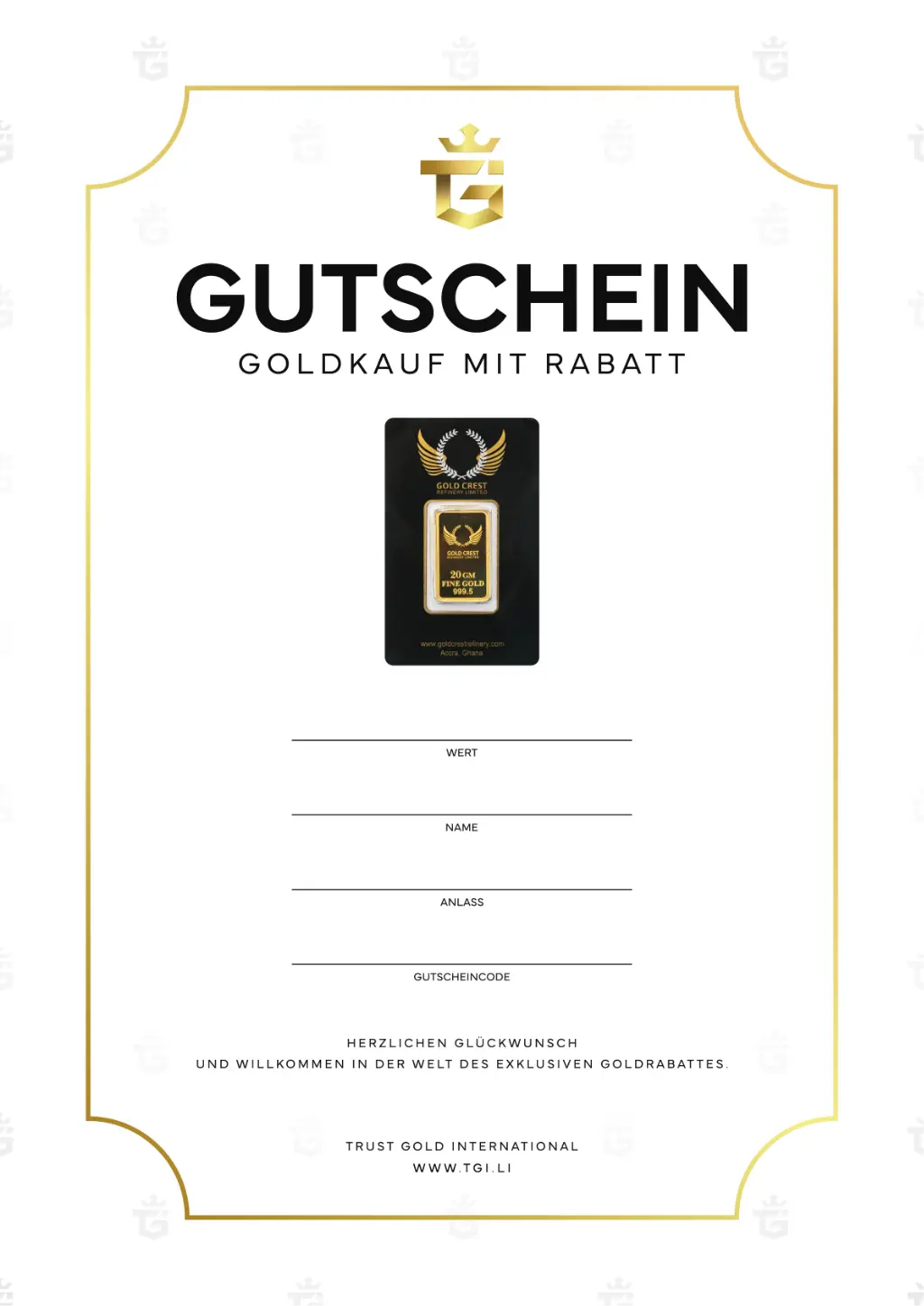 Gutschein – Variante 1